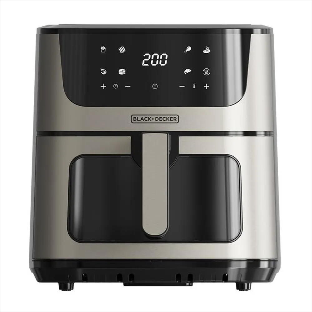 BLACK & DECKER - Friggitrice ad aria BXAF8000E-GRIGIO/NERO