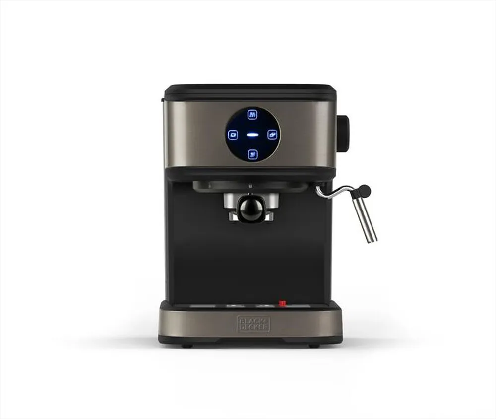 BLACK & DECKER - Macchina da caffè espresso BXCO850E-Grigio anti-impronta