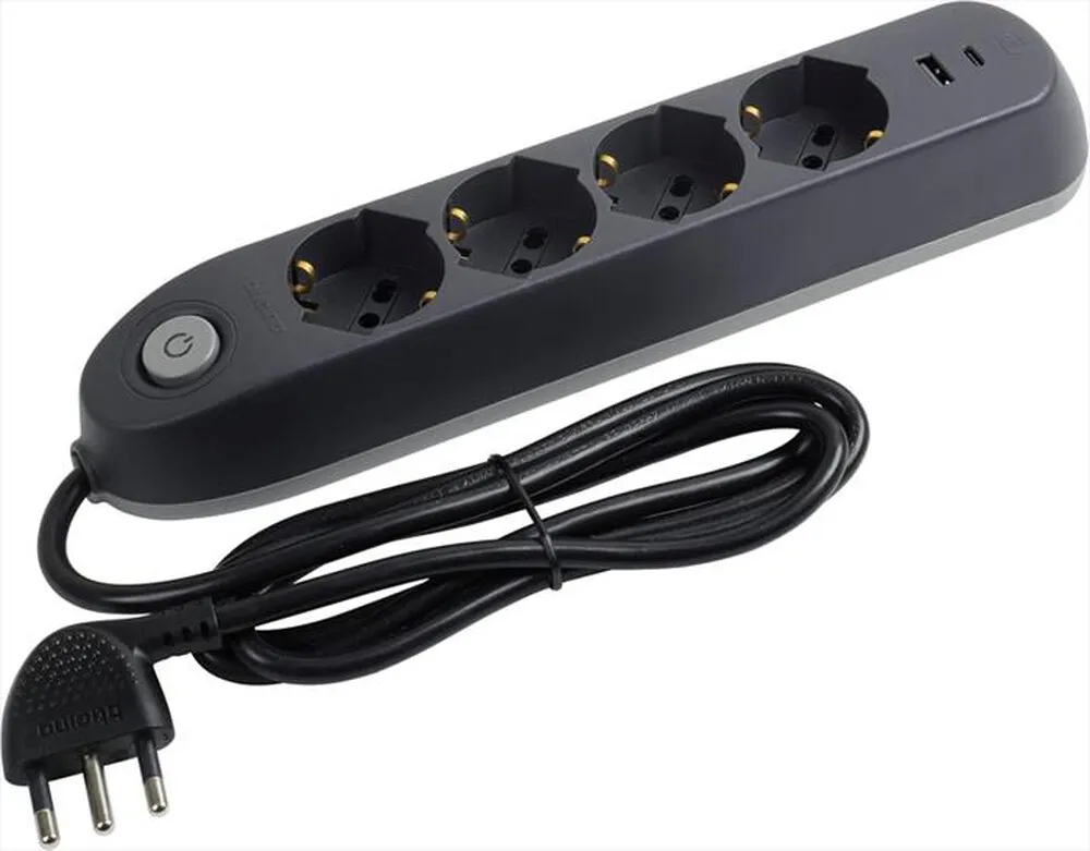 BTICINO - Multipresa con USB e USB-C integrati-NERO