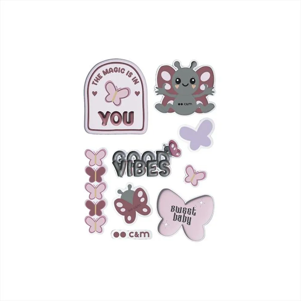 CASEME - Set decorativo stickers, farfalla-Violetta