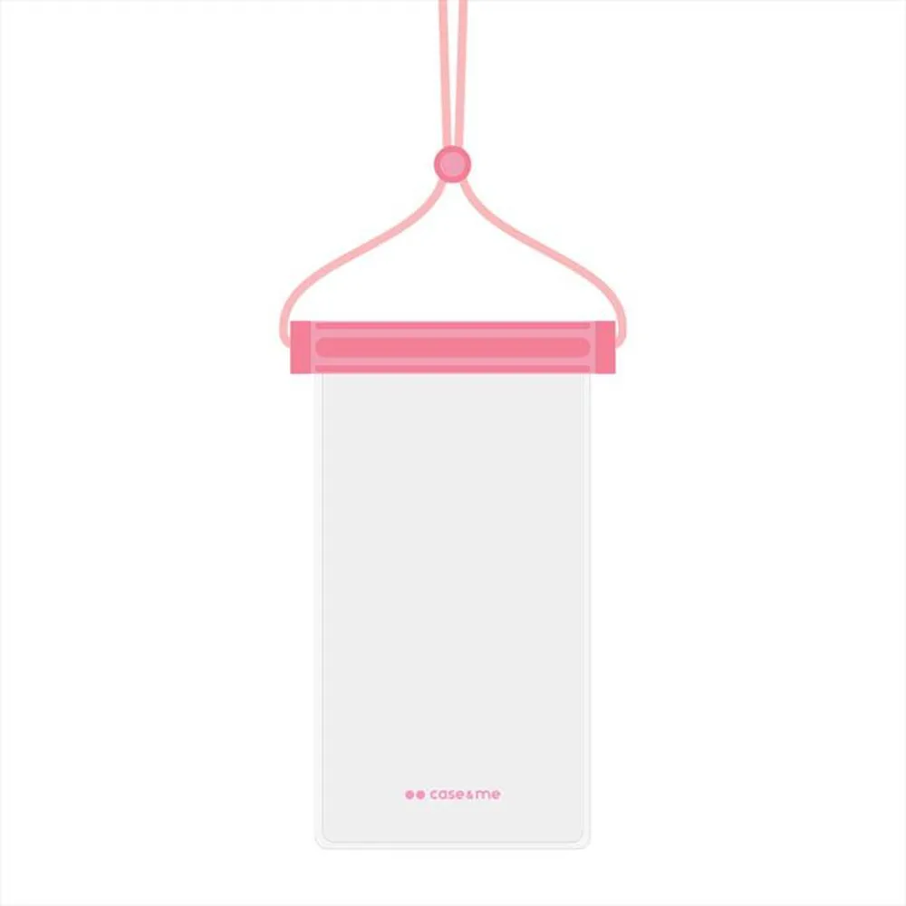 CASEME - Water Bag con tracolla trasparente per smartphone-rosa