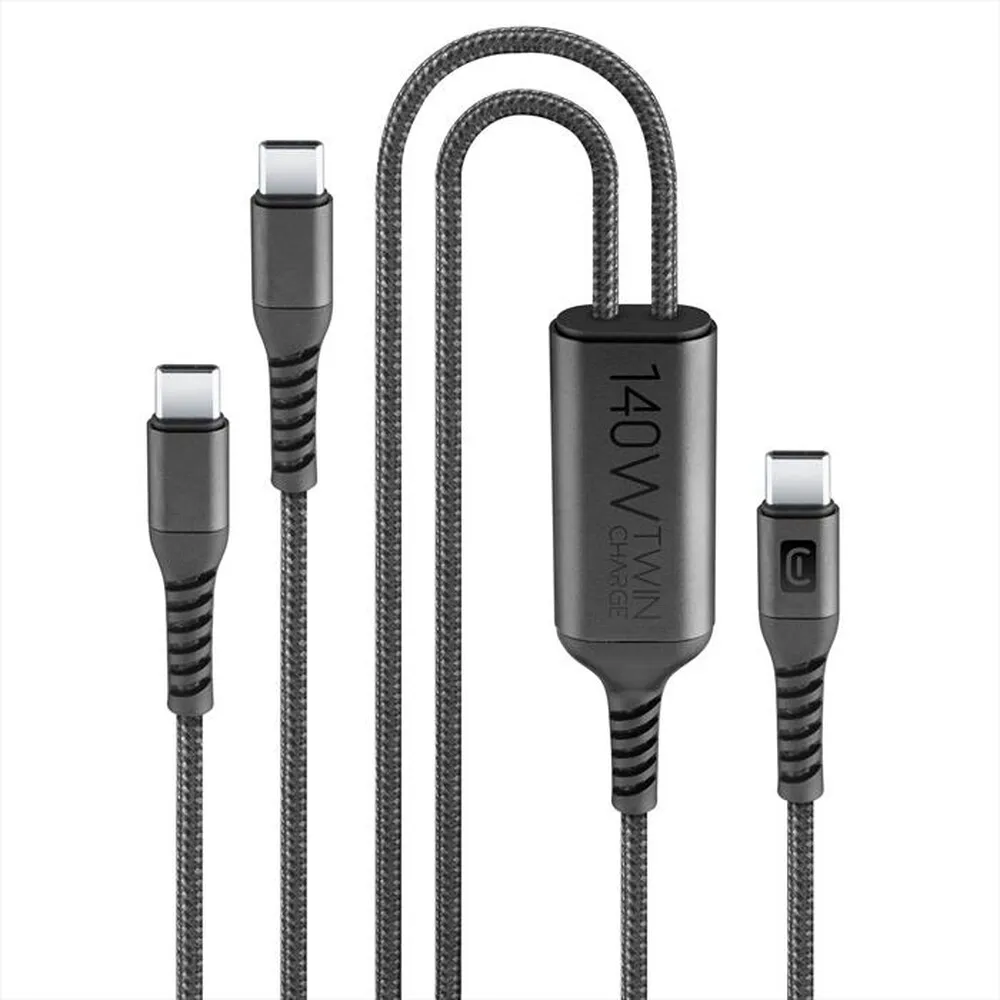 CELLULARLINE - Cavo USB-C intrecciato da 150 cm-Nero
