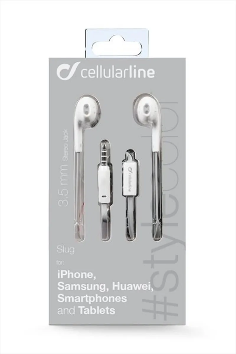 CELLULARLINE - SLUGSMARTW Auricolari con filo-Bianco