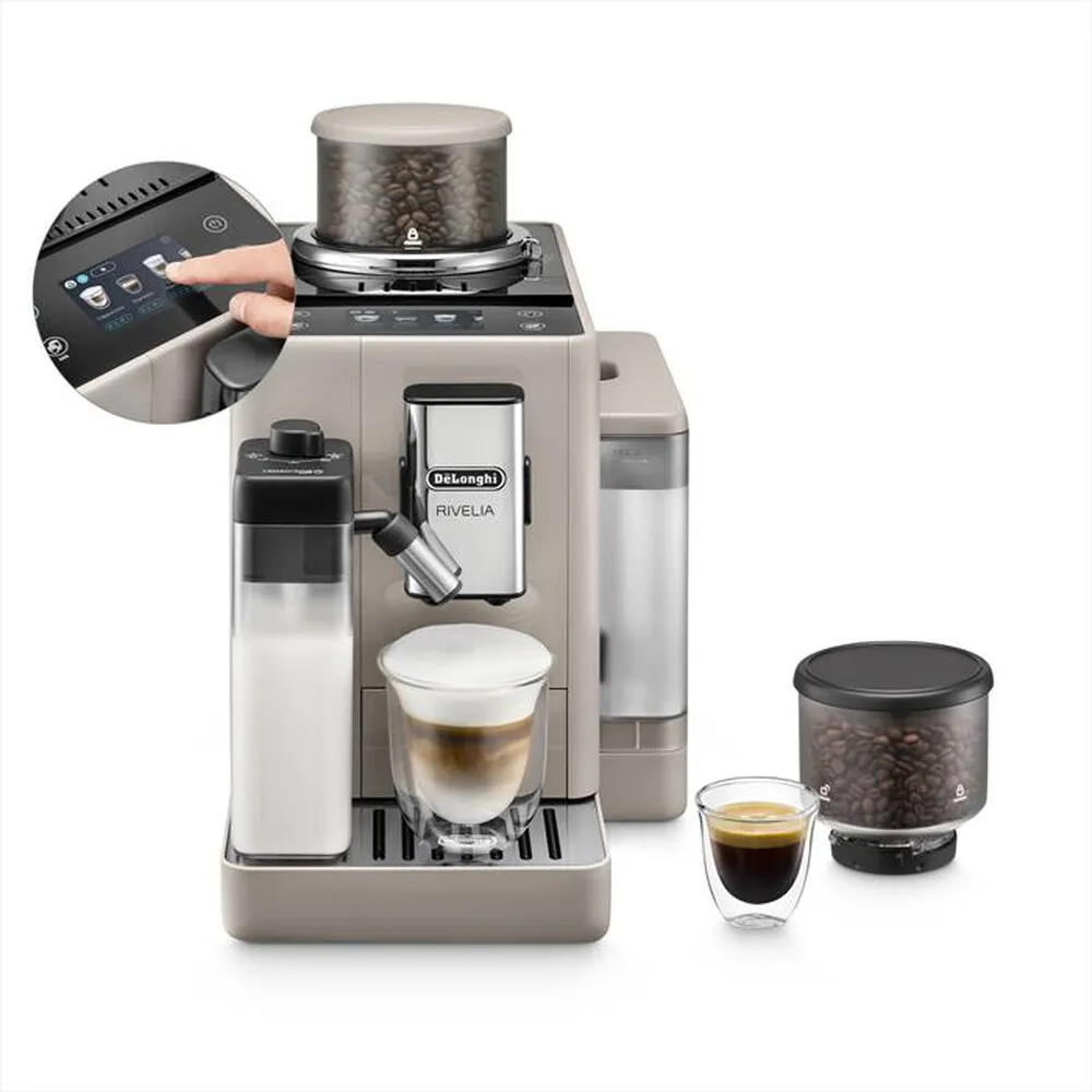 DE LONGHI - Macchina da caffè automatica RIVELIA EXAM440.55.BG-Beige (sand beige)