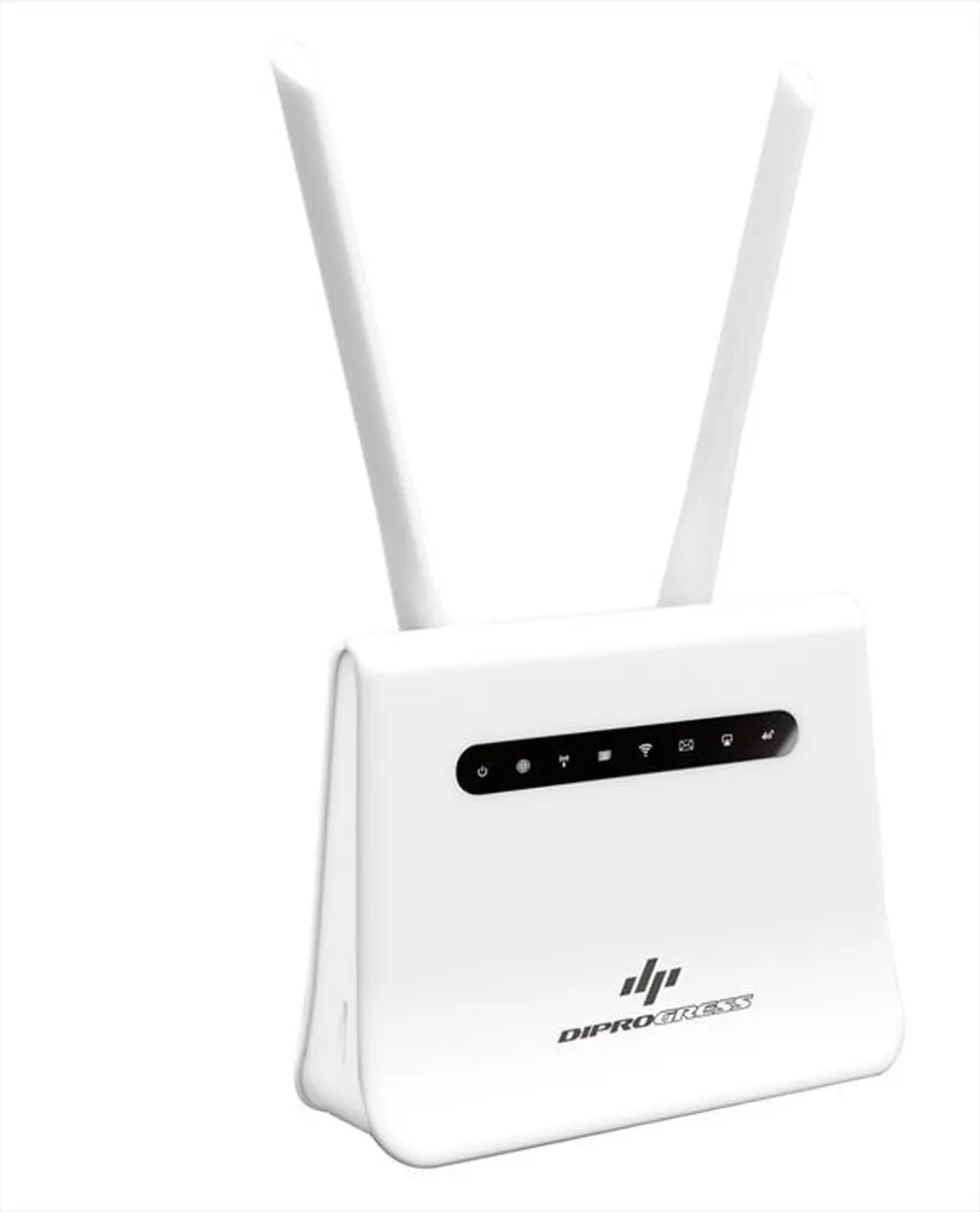 DIPROGRESS - ROUTER 4G-LTE CON SLOT PER SIMCARD-Bianco
