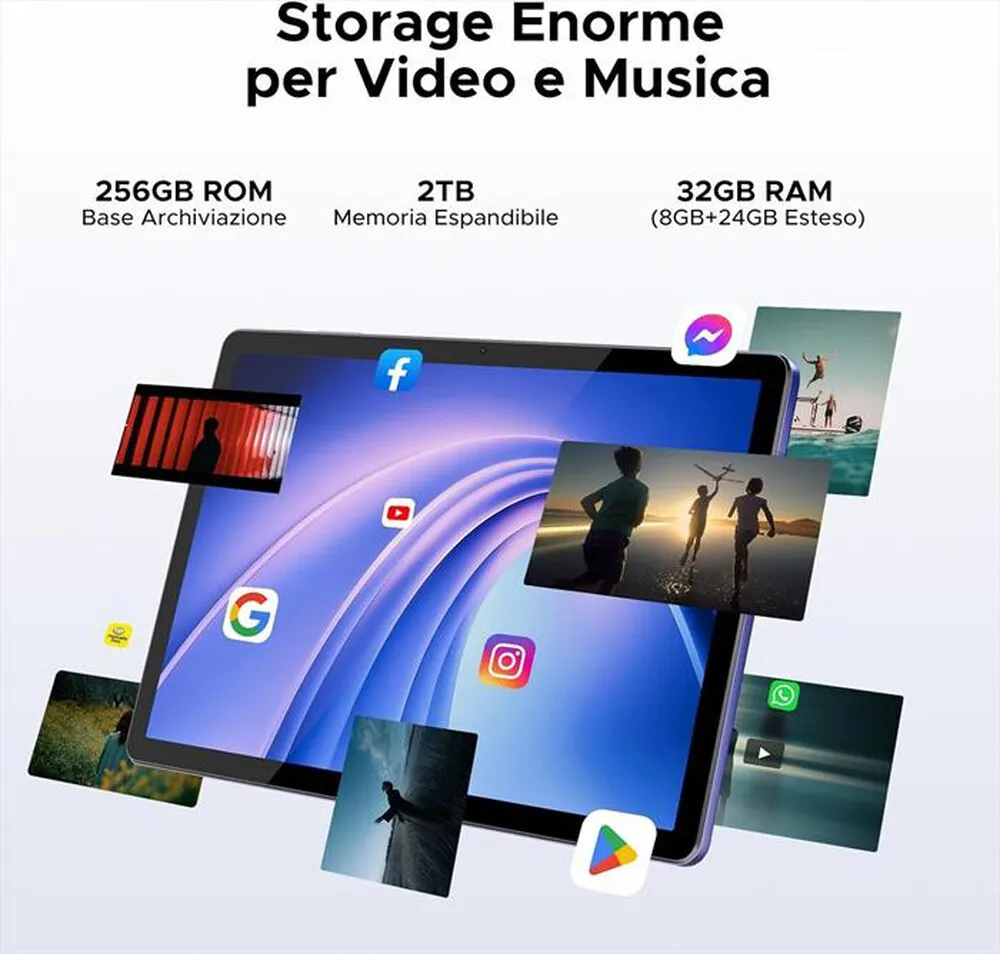 DOOGEE - Tablet 11 Pollici Android 16 TAB G6+-nebula grey