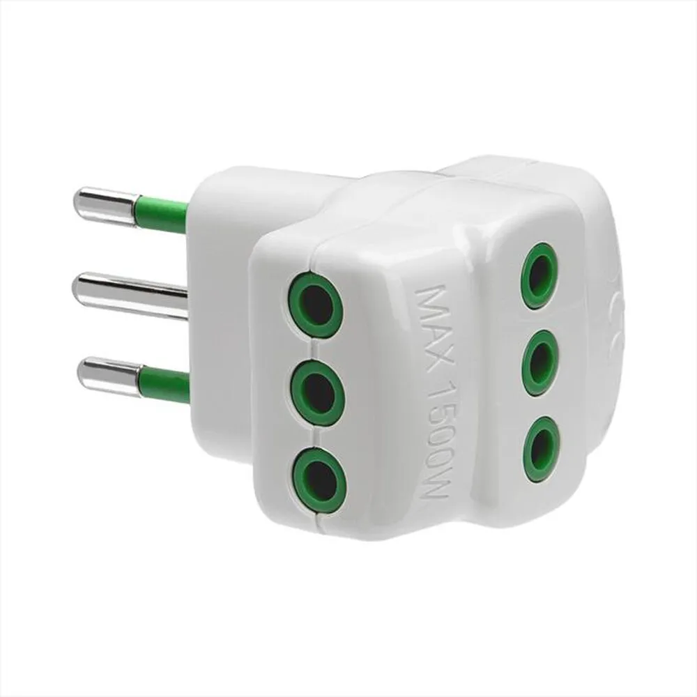 EKON - Adattatore triplo 10A-Bianco