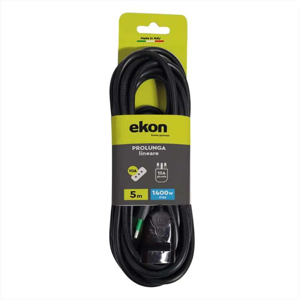EKON - Prolunga lineare 5m 10A-Nero