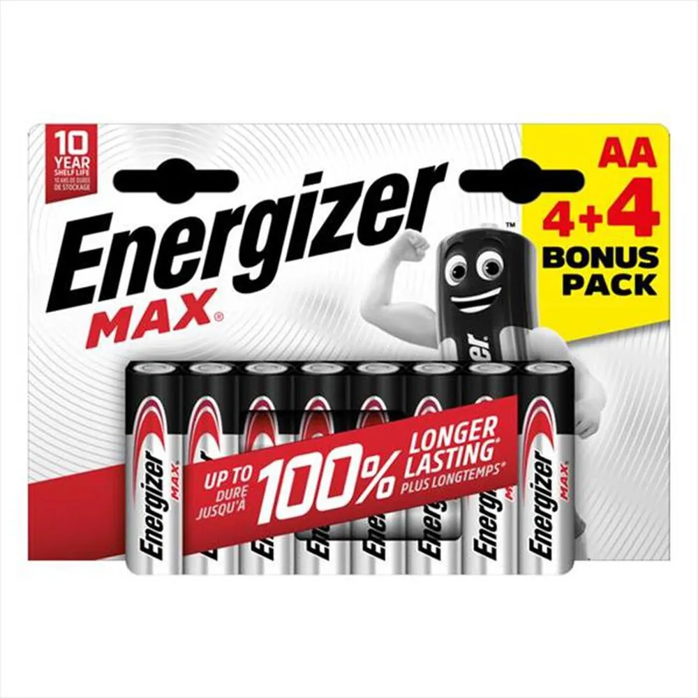 ENERGIZER - MAX AA BP8 4 4 FREE-Multicolore