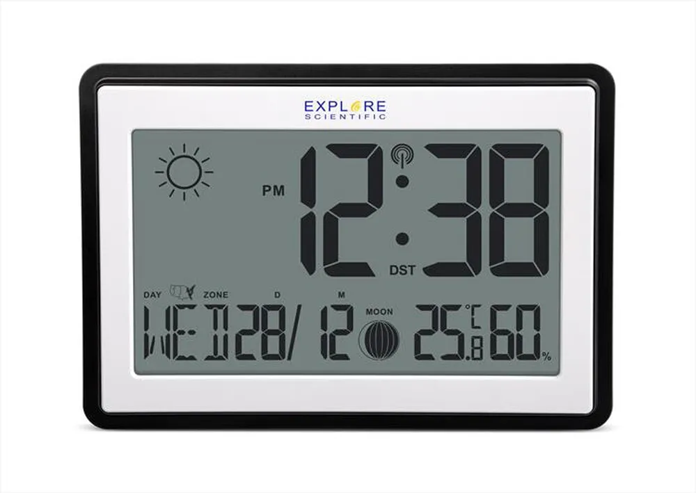 EXPLORE SCIENTIFIC - RDC8002CM3000 OROLOGIO DA PARETE O DA TAVOLO-Black