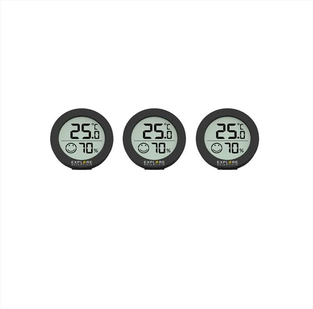 EXPLORE SCIENTIFIC - Stazione  meteo TEMP. HIGROMETER 3 PACK-Black
