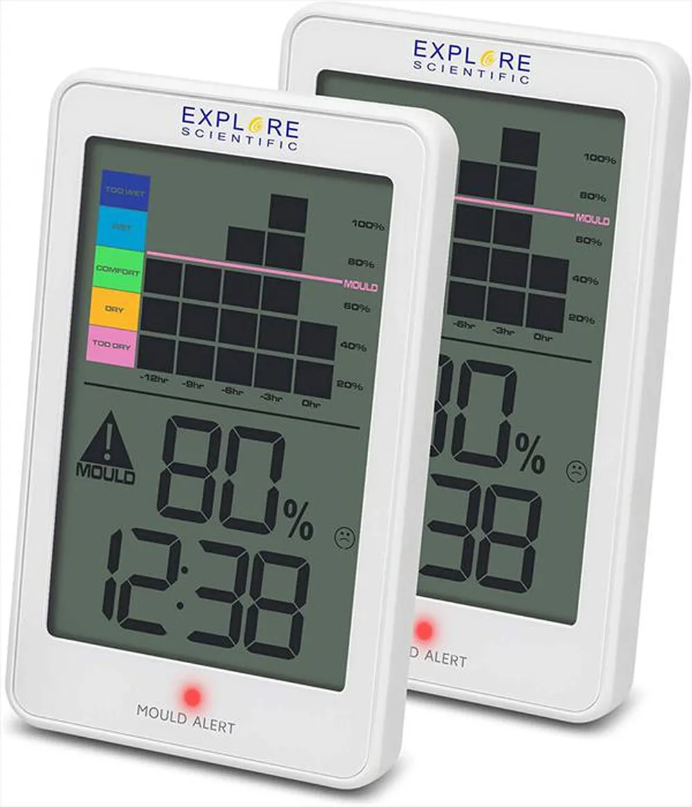 EXPLORE SCIENTIFIC - WSH1008 TERMO/IGROMETRO CON ALLARME MUFFA-WHITE