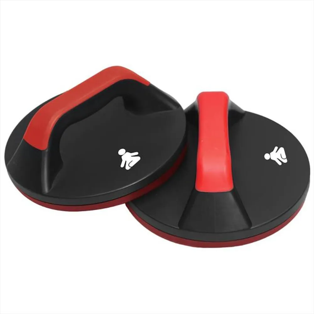 FITPADDY - MANOPOLE PUSH-UP GIREVOLI-nero / rosso