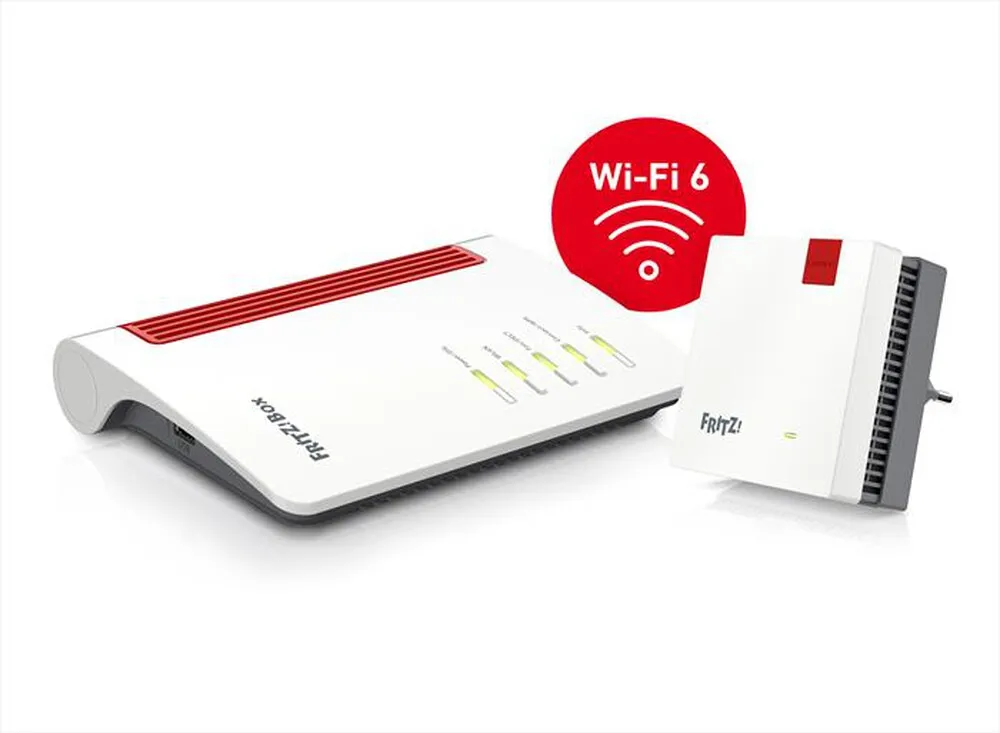 FRITZ! - Modem-Router MESH-SET WIFI6 7530AX+1200AX-BIANCO