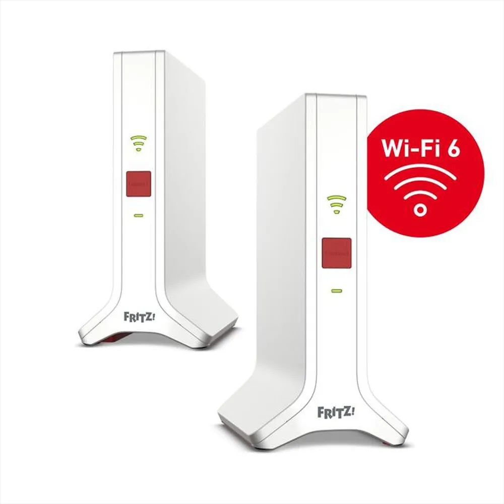 FRITZ! - Router MESH WI-FI SET 4200 2-PACK-bianco/rosso