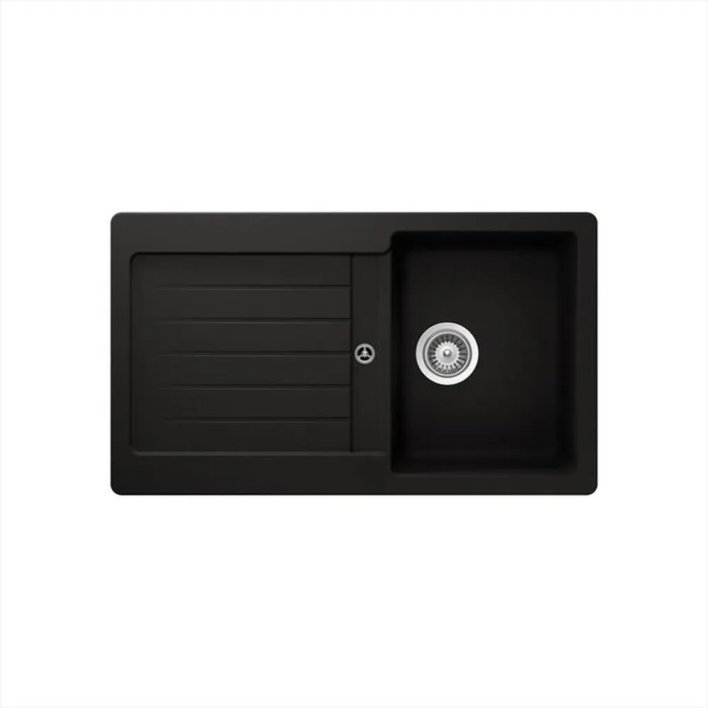 GLEM GAS - Lavello 1 vasca GLU861BK-Nero Opaco