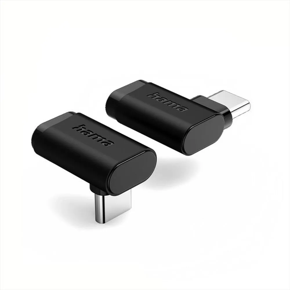 HAMA - Set 2 adattatori USB Type C a 90°-Nero