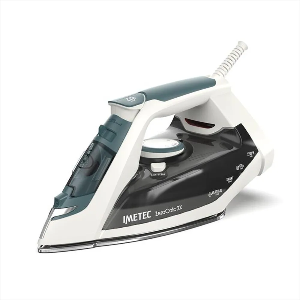 IMETEC - Ferro da stiro ZEROCALC 2X-Bianco/Verde