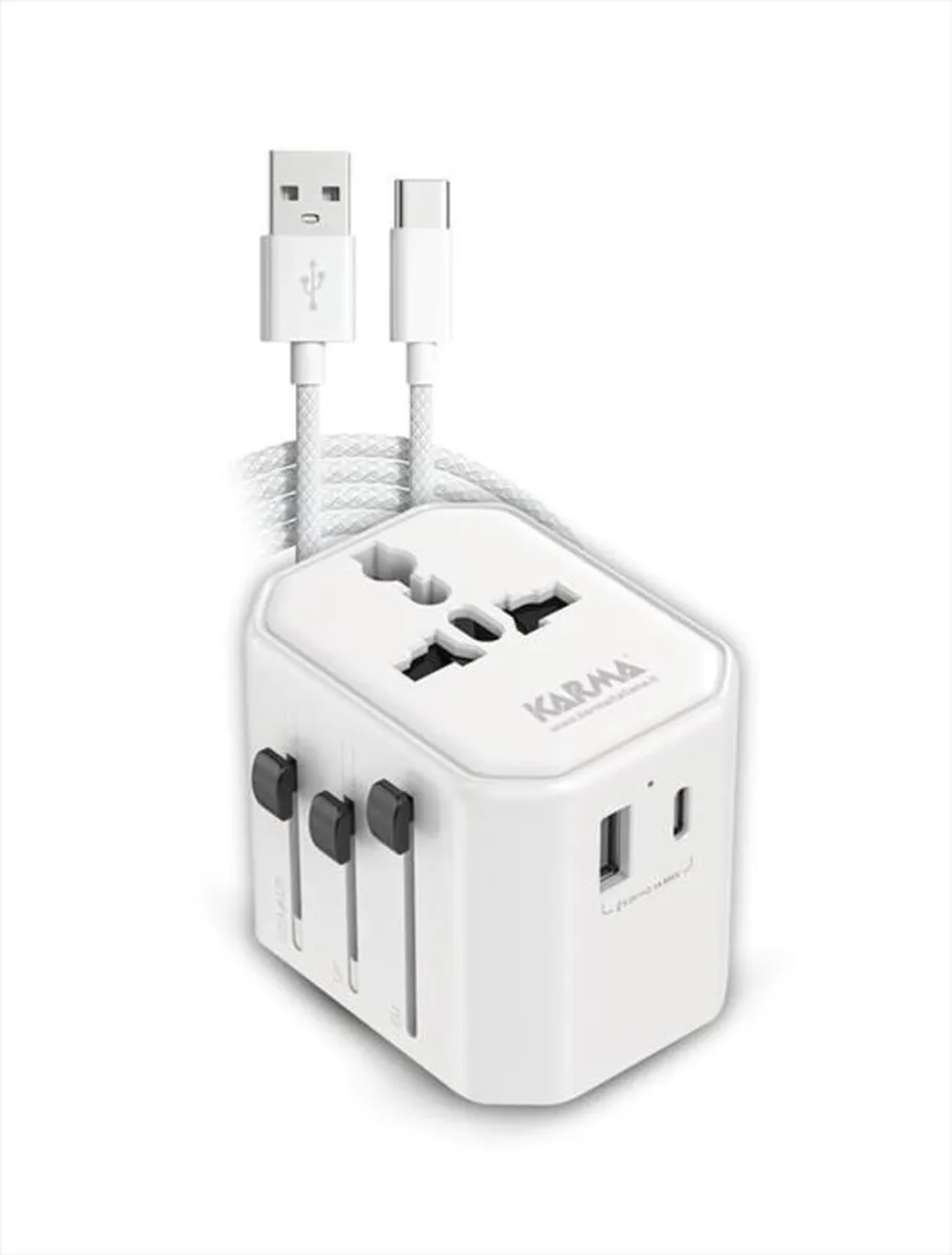 KARMA - Adattatore da viaggio CC 9600USBC-Bianco