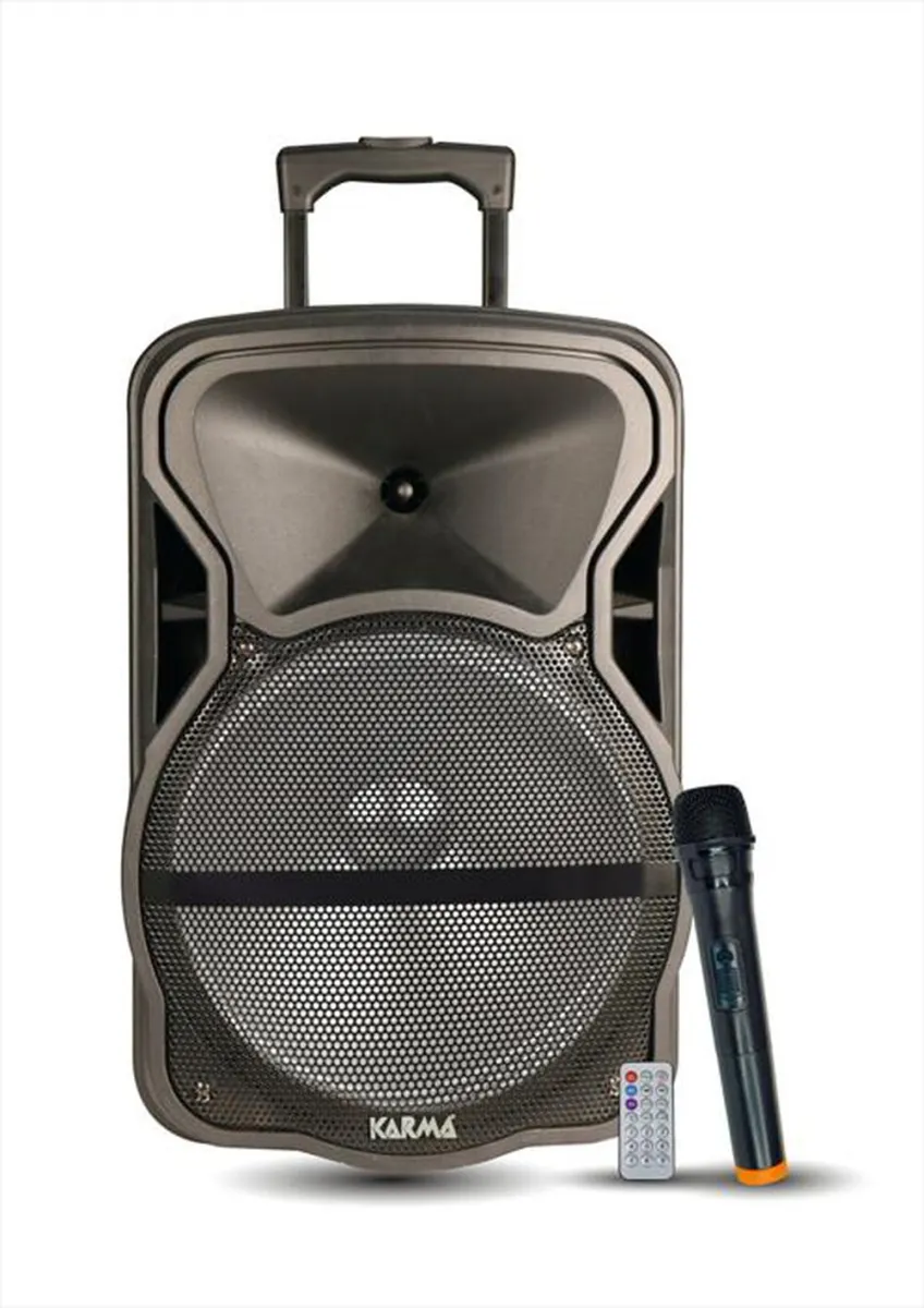 KARMA - Diffusore amplificato con radiomicrofono DEEP 12-Nero