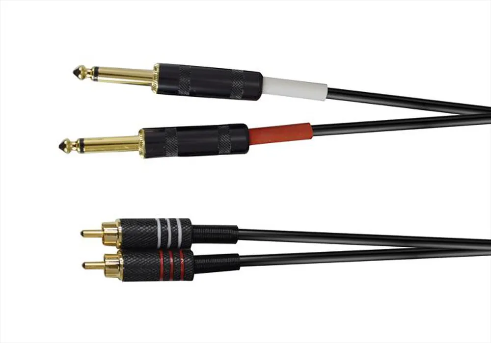 KARMA - RDM C83 Cavo 2 x jack 6.3 mono / 2xRCA M-Nero