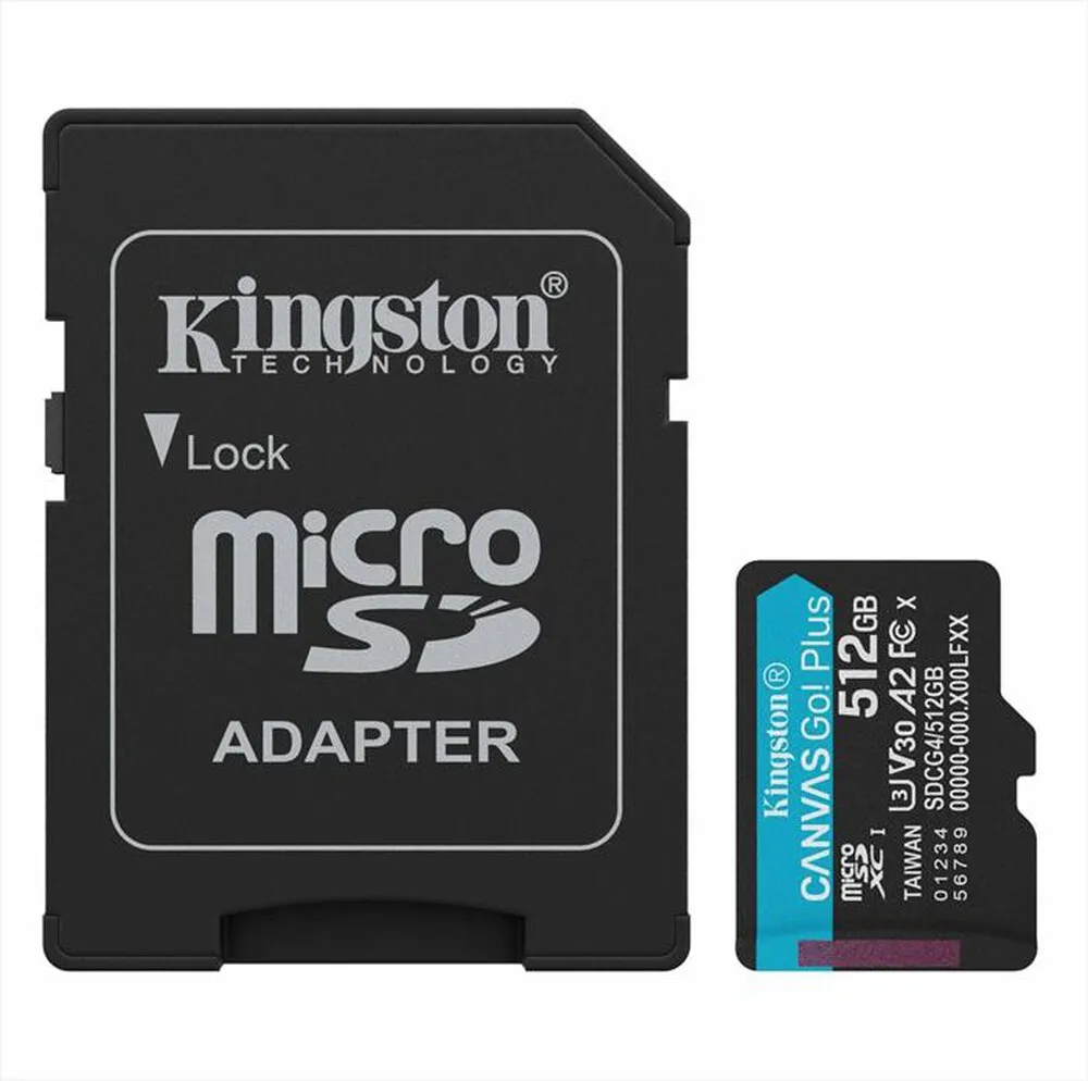 KINGSTON - Supporto Micro SDXC 512GB 200MB/S A-Nero