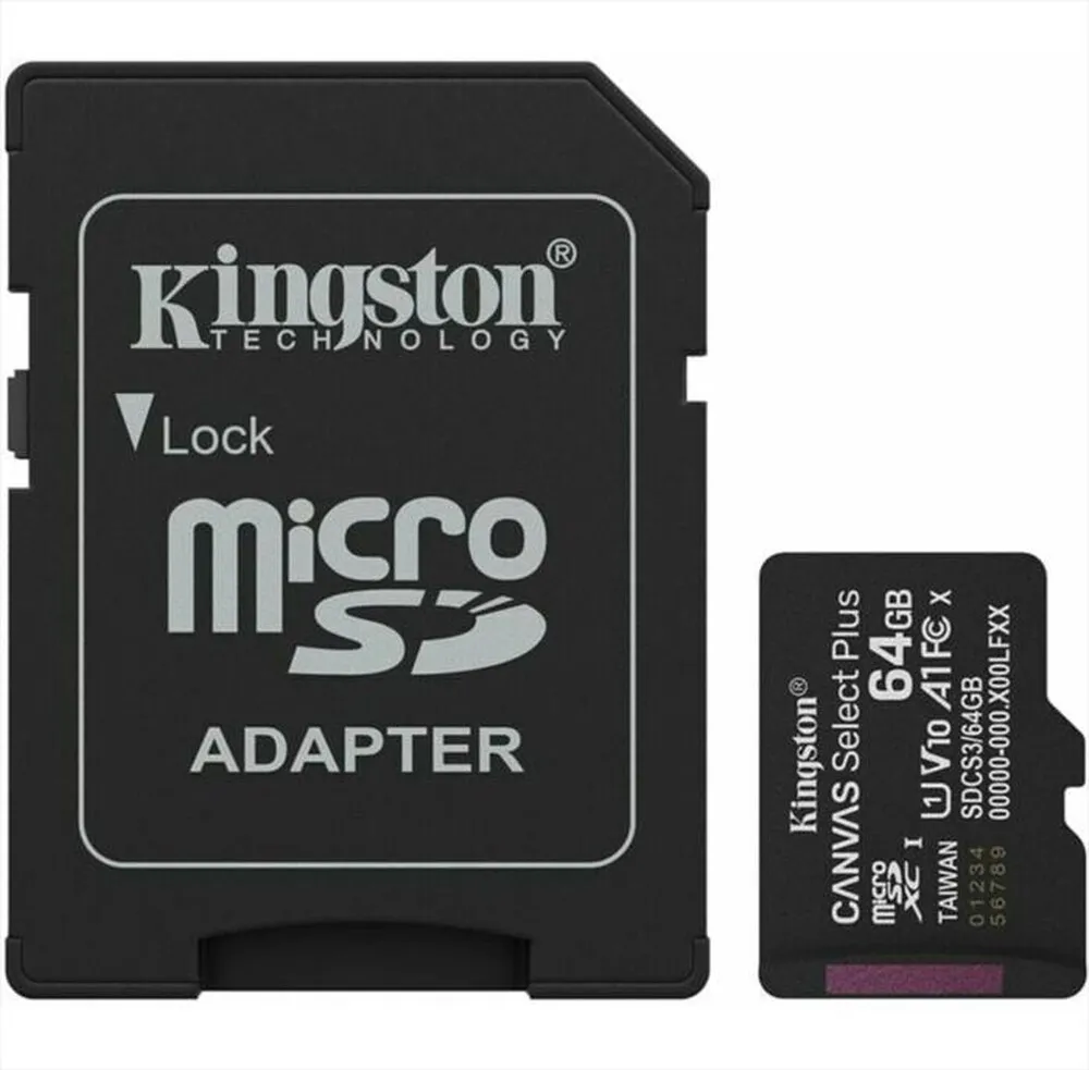 KINGSTON - Supporto Micro SDXC SDCS364GB-Nero
