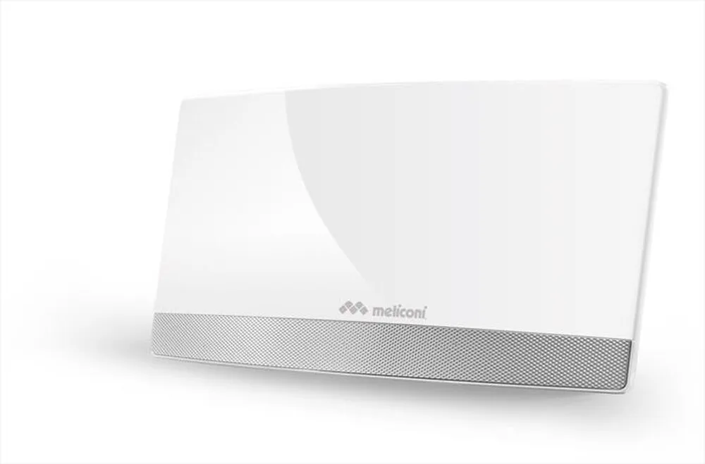 MELICONI - Antenna TV amplificata per interni AT 55 R1 USB-Bianco lucido