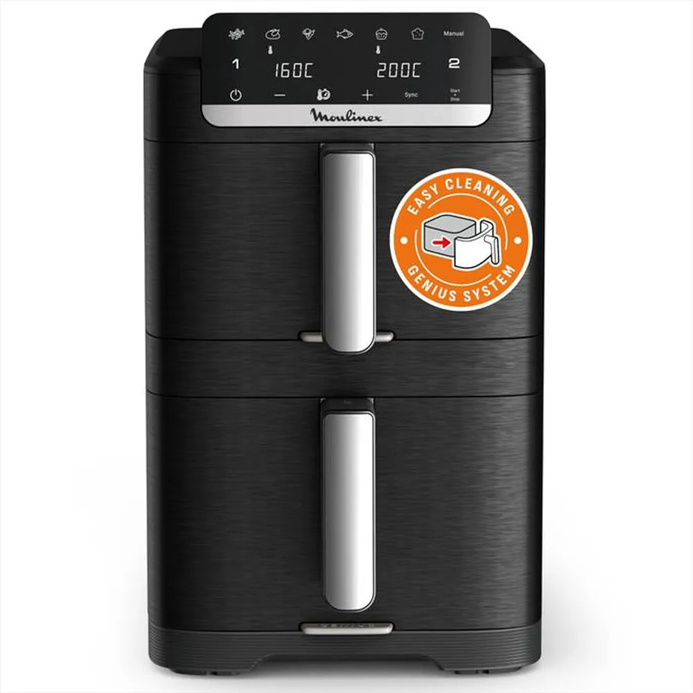 MOULINEX - Friggitrice ad aria con doppia resistenza EZ7568F0-Nero