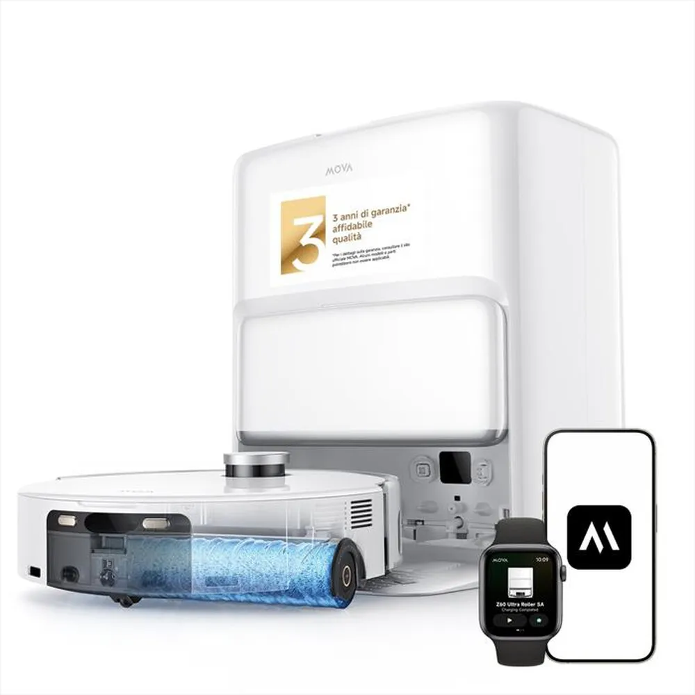 MOVA - Aspirapolvere robot Z60 VIM ULTRA ROLLER SA-Bianco