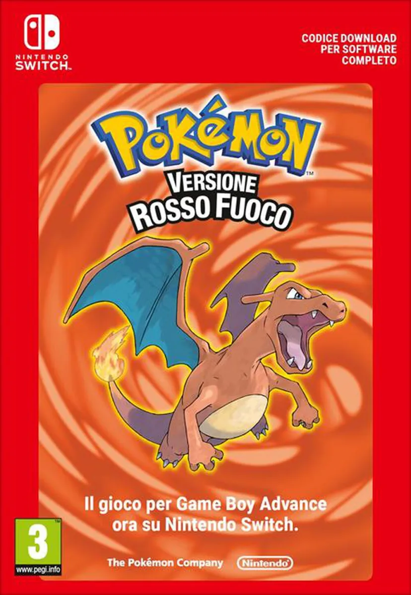 NINTENDO - POKÉMON VERSIONE ROSSO FUOCO - CODICE DOWNLOAD