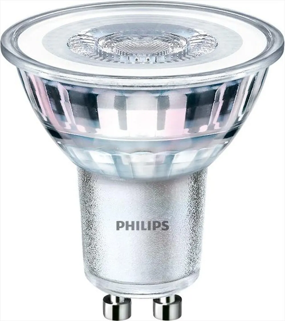 PHILIPS - LED FARETTO 4,6 W 50 W GU10 LUCE BIANCA CALDA