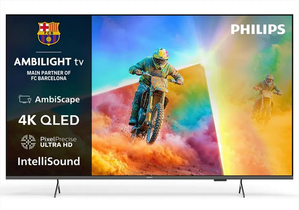 PHILIPS - Smart TV Ambilight QLED 4K 55" 55PQS8501/12-Black