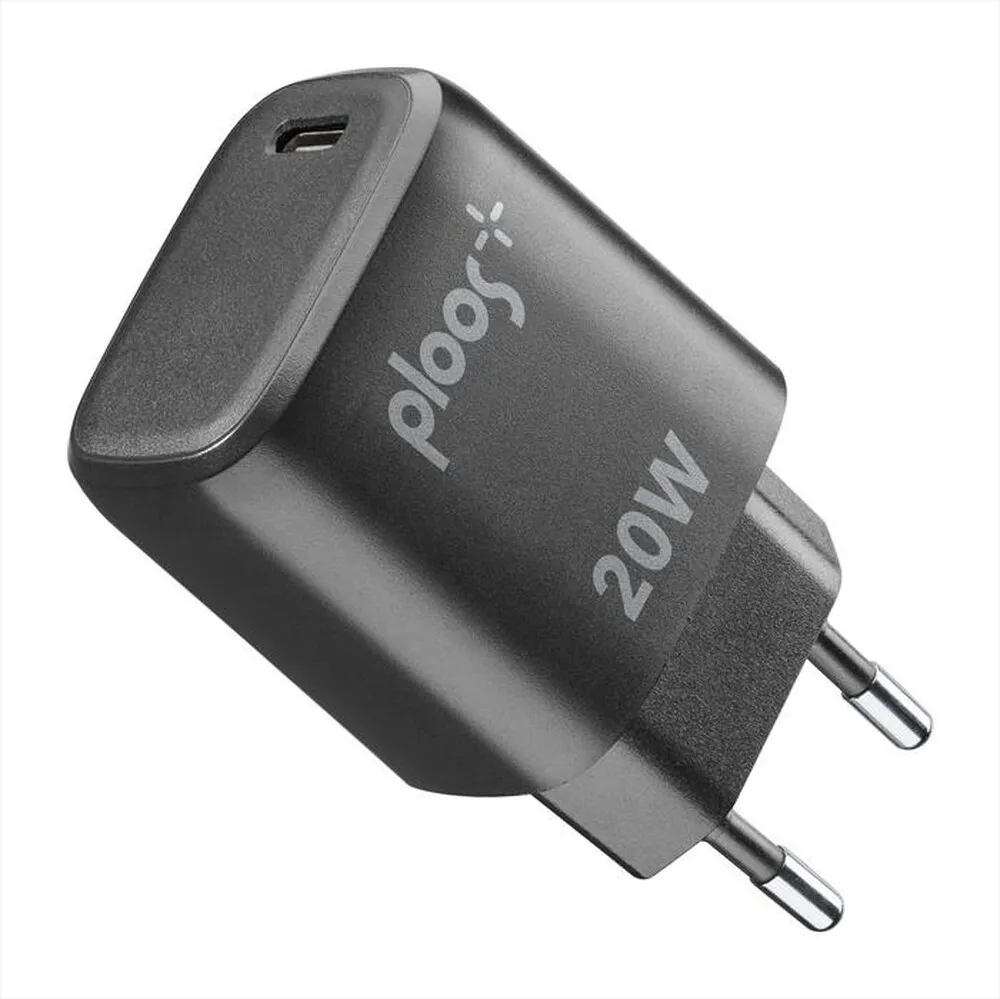 PLOOS - Caricabatterie USB-C ADAPTER 20W - UNIVERSALE-Nero