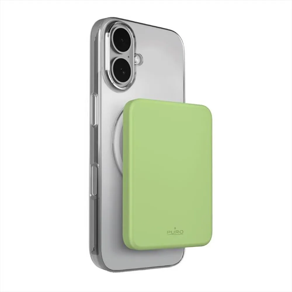 PURO - Batteria Esterna 4200mAh Ultra Mini MagSafe-Salted Lime