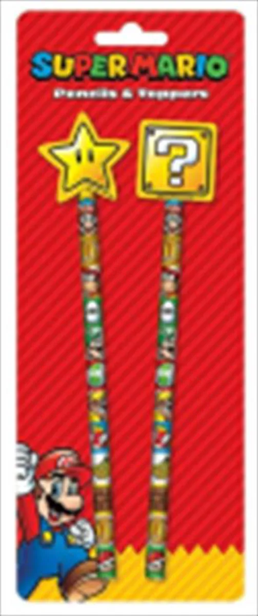 PYRAMID - Set 2 Matite Super Mario SR73432-Multicolore