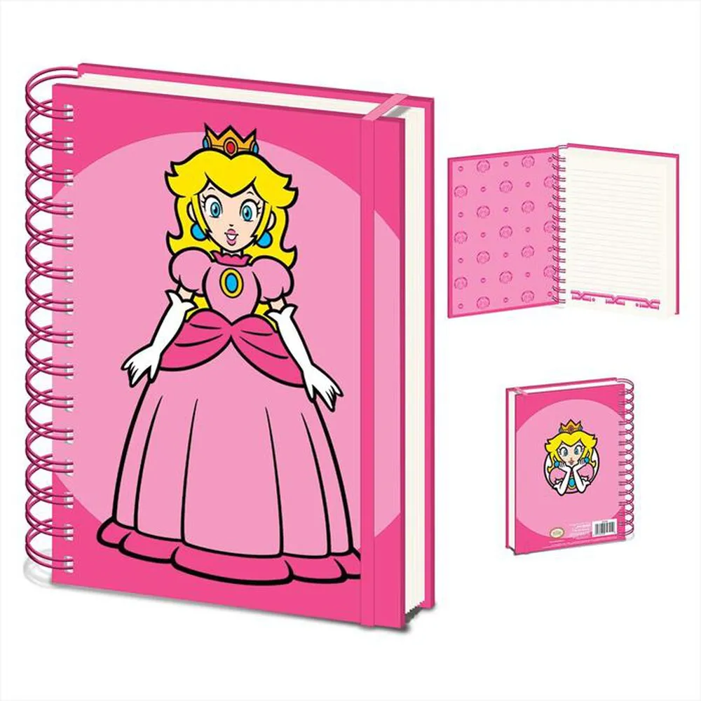 PYRAMID - SUPER MARIO - quaderno A5  "Princess Peach" SR7458-Rosa