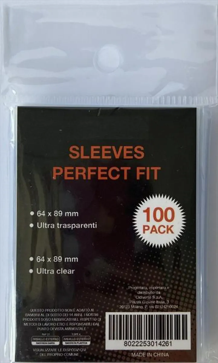 QUBICK - BUSTINE - SLEEVES PERFECT FIT (6,4X8,9 CM, 100 PEZ-Trasparente