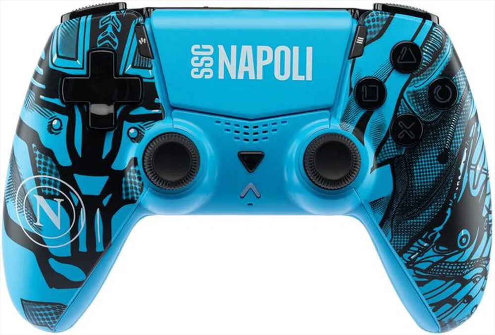 QUBICK - WIRELESS CONTROLLER VECTOR SSC NAPOLI CYBORG-Azzurro e Nero