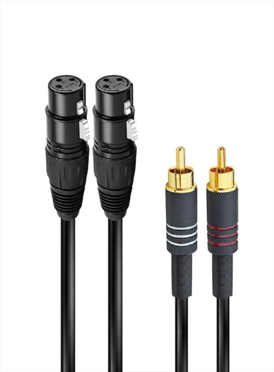 RIDEM - CAVO AUDIO 2XRLF-2RCA 1-Nero