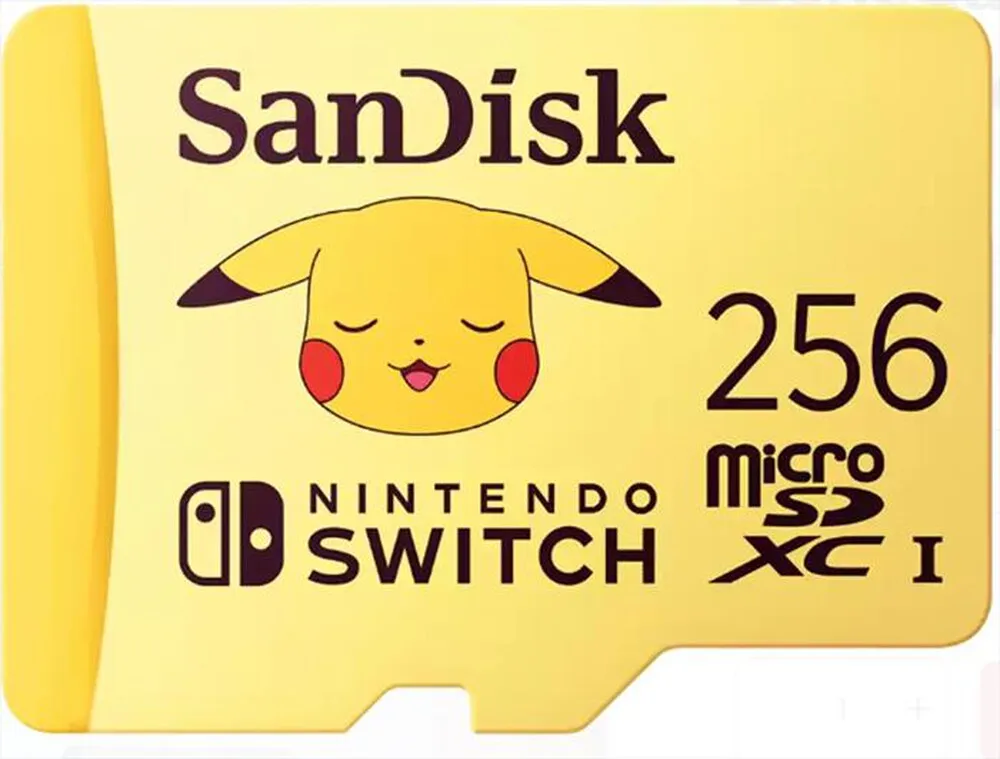 SANDISK - MICRO SD PER NINTENDO SWITCH POKEMON PIKACHU 256GB-giallo