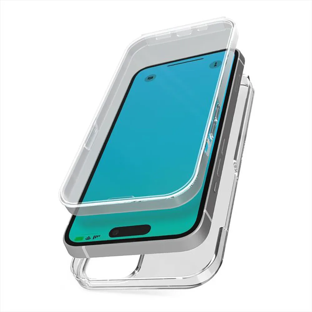 SBS - Cover 360 per iPhone 15-Trasparente