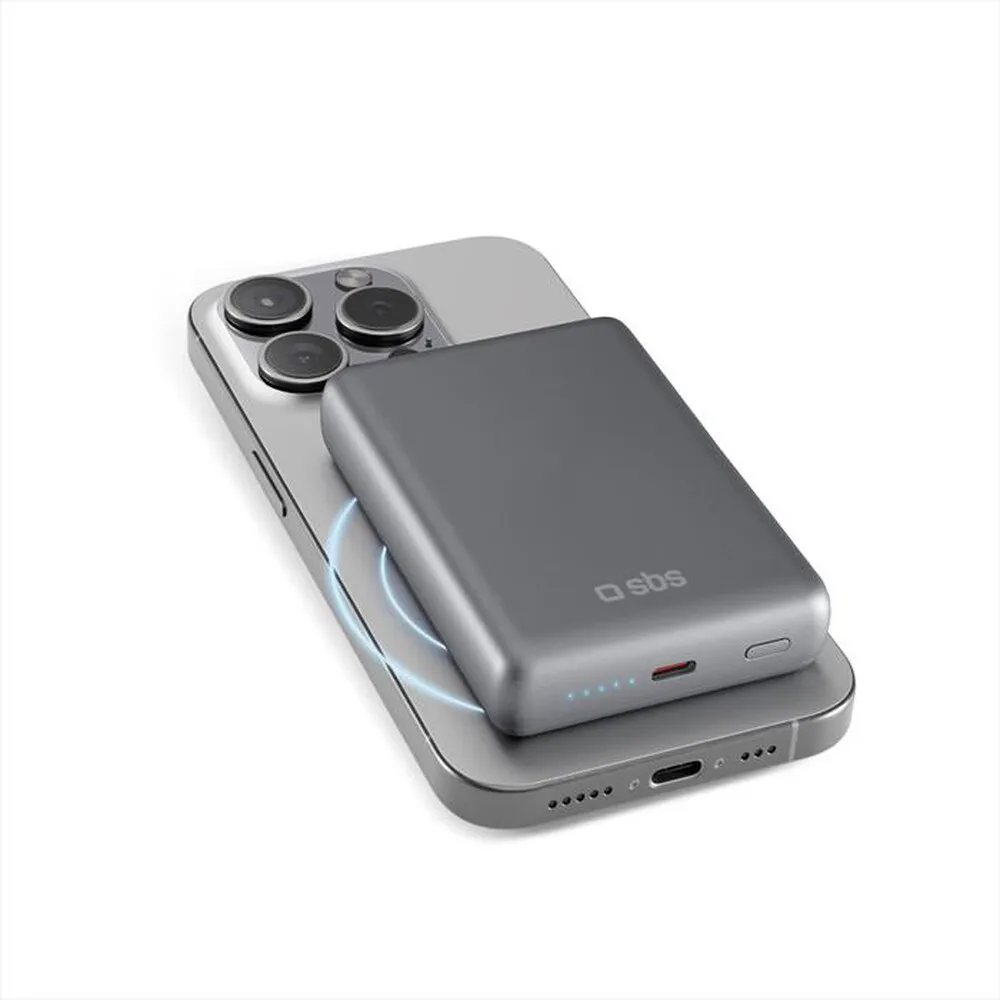 SBS - Powerbank magsafe TEBB10000MAGSLIM-Grigio