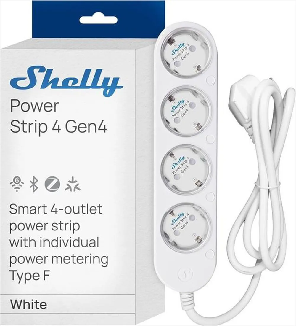 SHELLY - Multipresa Smart POWER STRIP 4 GEN4-bianco