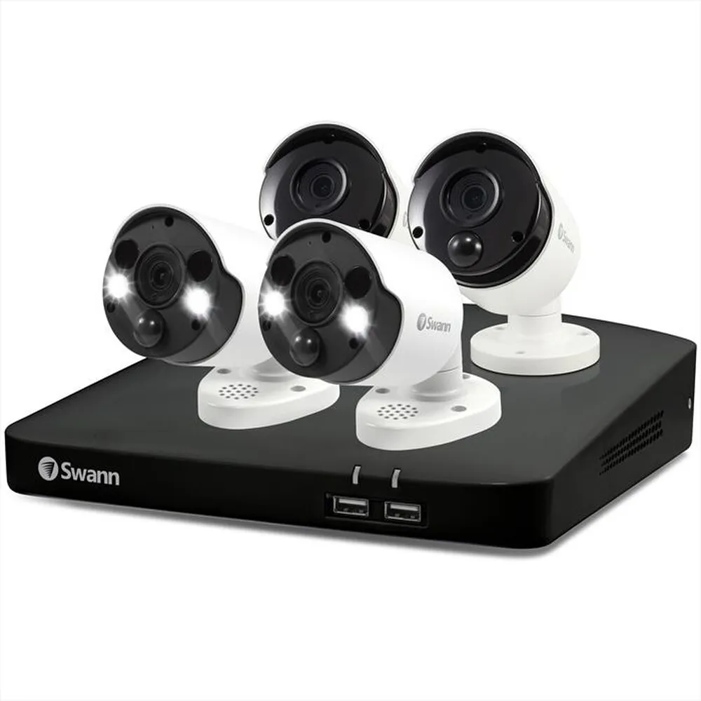 SWANN - KIT NVR 2TB 8CH + 4 CAM 4K-White