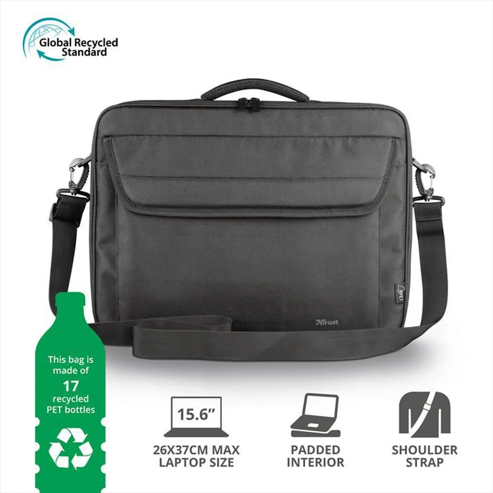 TRUST - ATLANTA LAPTOP BAG 15.6"-Black