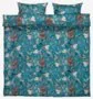 Completo copripiumino Raso BERTHA 155x220 cm blu - 240x220