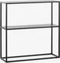 Consolle VIRUM 26x80 cm con ripiano beige - Nero
