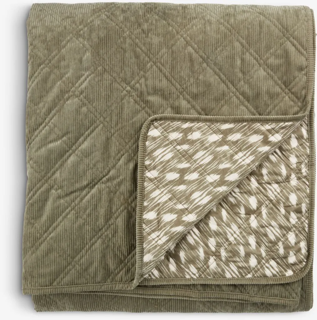 Copriletto VILLMORELL 220x240 cm verde/bianco