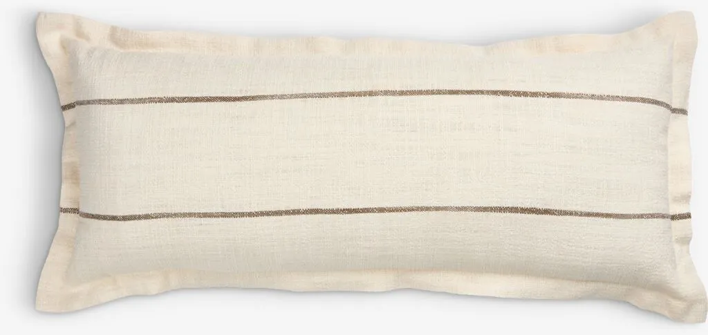 Cuscino KLOKKELYNG 30x70 cm naturale/marrone